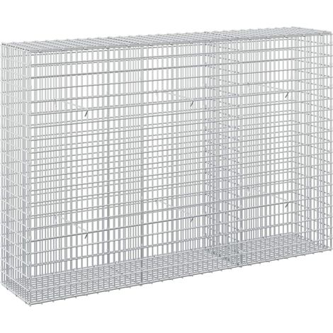 Gabion avec fil de 3,5 mm et maille de 5x2,5 cm 150x30x100 cm vidaXL (1/5)
