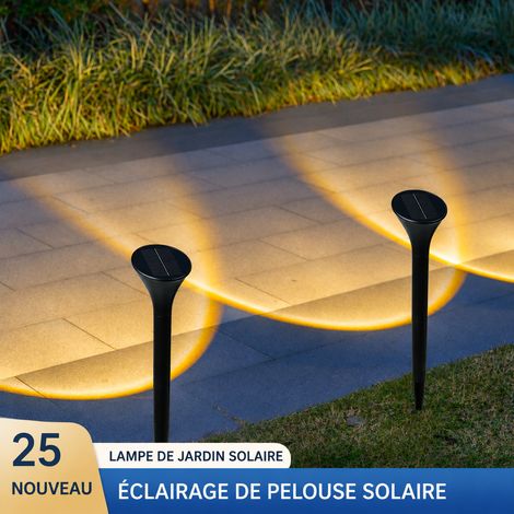 Lampe solaire de pelouse SL-503 à piquer lumière blanche réf 9669 19,2 × 11,2 × 10,6 cm 450 g – Livraison gratuite (1/5)