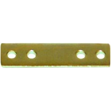 4 PEZZI - LASTRINE DI GIUNZIONE IN FERRODRITTE CON FINITURA OTTONATA 40MM (1/2)