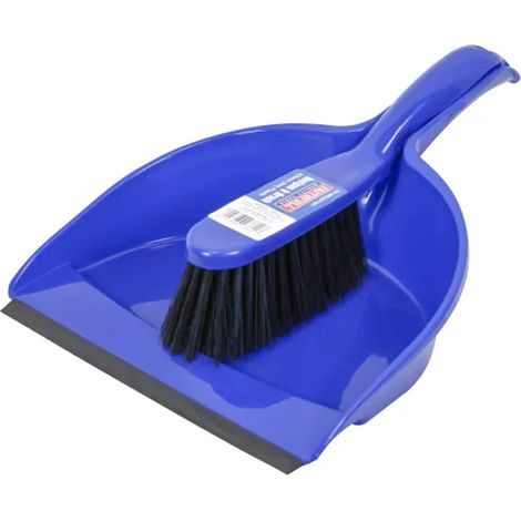 Faithfull Grey Silver Dustpan & Brush Set Plastic FAIBRDUSTSET (1/5)