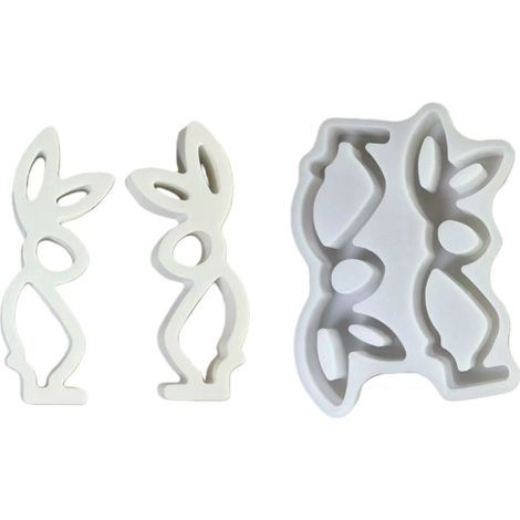 Moule en Silicone lapins de pâques, pour ciment, gypse, (1/5)