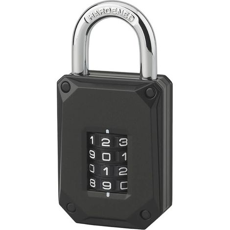 Lucchetto CODE-X 45 mm a combinazione, 4 cifre, per interno, nero – THIRARD (1/5)