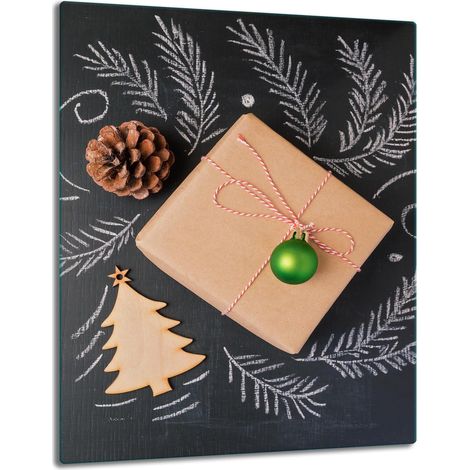 PIASTRA DI PROTEZIONE IN VETRO PER INDUZIONE 40x52 ALBERO DI NATALE (1/5)