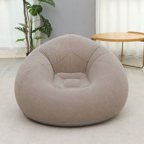 Canapé gonflable – Fauteuil lounge gonflable en velours PVC – Pouf – Idéal pour le salon, l'extérieur, la plage, le camping, fauteuil de relaxation multifonctionnel (1/5)