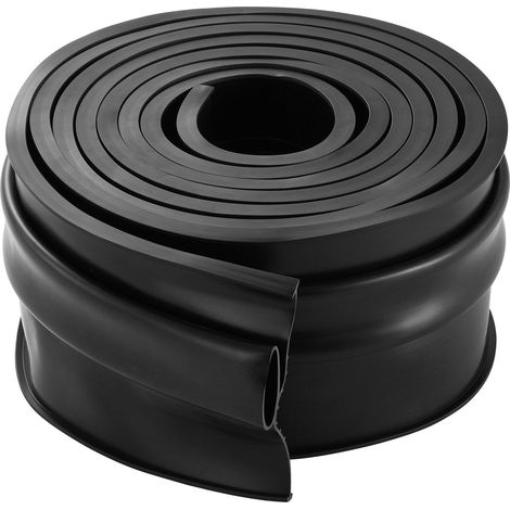 Seuil bas de porte garage kit joint U et O PVC universel 3m avec bande adhesive seuil etanche noir (1/5)