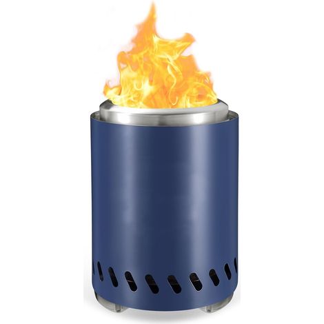 Mini brasero universel sans fumée, brasero de table portable pour granulés ou bois, combustion sûre, 20 x 14 cm