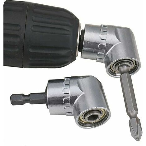 Schraubendreher-Halterungsadapter 105 Grad rechtwinklig, Bohrschrauber- und Schraubendreheradapter rechtwinkliger Aufsatz für 1/4"-Sechskantschraubendreher, 6,35 mm (1/5)