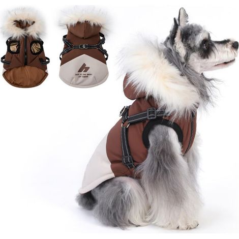 Dog hooded fleece jacket