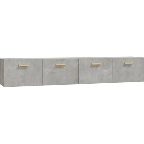 Wandschränke 2 Stk.  Wandhängeschrank Betongrau 100x36,5x35 cm Holzwerkstoff vidaXL (1/5)
