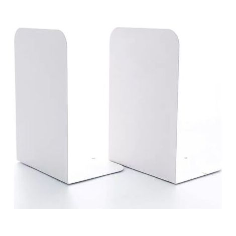 Blanc 2pcs, 19.5x13.6x10.5cm Serre-livres, Serre-livres en métal pour livres lourds