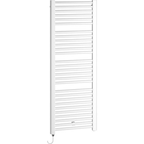 Kermi Radiador de baño eléctrico Basic-E, recto, fks blanco derecha, 400 vatios, 804x524 mm (HxL), blanco, E0E100800502JXK