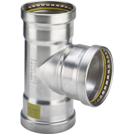 Viega Sanpress Inox G XL-T-Stück, d1 64,0, d2 64,0, d3 64,0 Stahl nichtrostend Modell 0218XL, 578206 (1/2)