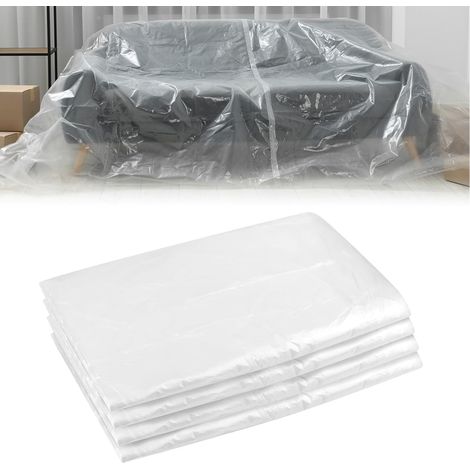 4 Pièces Bache de Protection Peinture,4x5m Feuilles de Plastique Imperméables,4 Paquets Bâche de Plastique Extra-larges pour Protection,pour La Peinture et l'ameublement (1/5)
