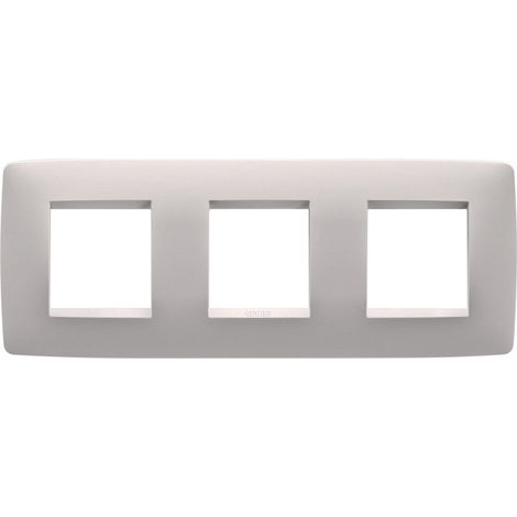 PLAQUE ONE 2+2+2P H BEIGE NATUREL GEWISS GW16126VL