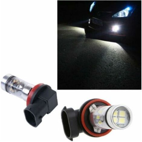 2 lampadine fendinebbia a LED H8 + H11 per auto, luci diurne, luce bianca, kit da 50W (1/5)