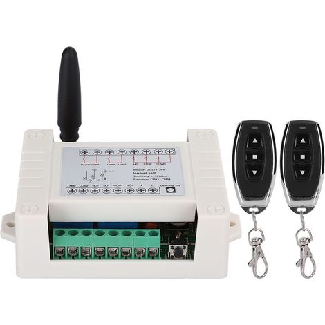 Télécommande sans fil 2CH pour portail motorisé - Contrôle marche/arrêt et inversion moteur (1/5)