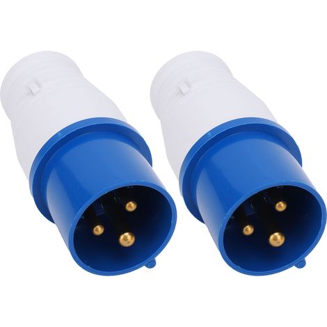 2 Stück Industrie-Netzstecker, 3-polig, einphasig, explosionsgeschützt, wasserdicht, 16 A, 3-polig, 220–250 V (1/5)