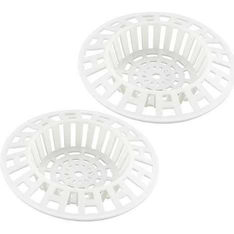 Crépine d'évier en plastique, filtre à cheveux blanc, bouchon de vidange, filtre à cheveux léger en plastique pour évier, piège à cheveux et filtre à déchets