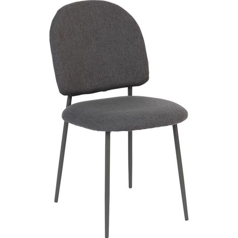 Chaise style Vintage "Loft" & pieds métal Matching color - Gris foncé