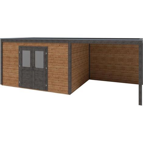 Casetta da giardino in legno Nova 7.06x3.09 m - 21.82 m2 - 28 mm - impregnata - 000484 (1/5)