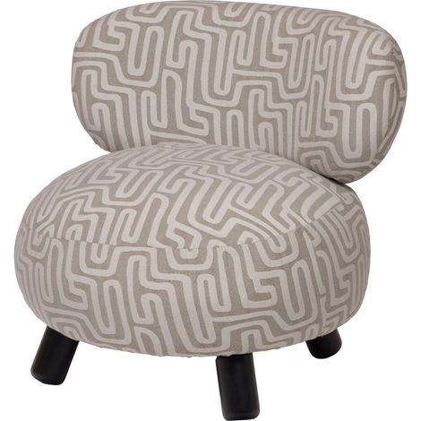 Fauteuil en tissu buba - 70x75cm - Crème (1/4)