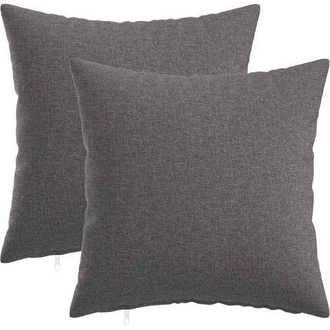 Housse de coussin 2 pc HEERLEN Gris clair 50 x 50 cm Tissu vidaXL