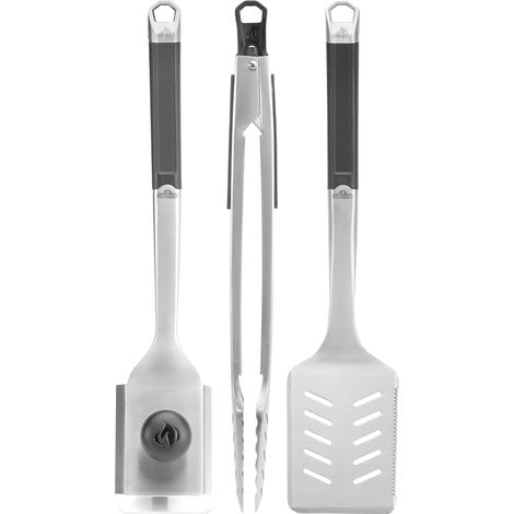 Set 3 ustensiles de barbecue Pro - Pince / spatule / brosse