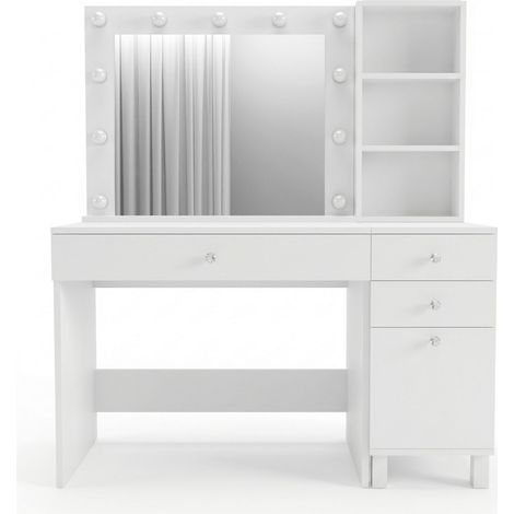 Holz-Frisiertisch "Monroe" – 80 x 147 x 42,5 cm – Weiß (1/5)