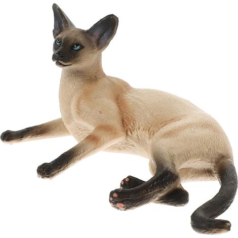 aus Kunststoff Detailgetreue Kleine Katzenstatue Dekorative