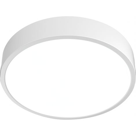 Plafonnier rond blanc 30 cm LED 24W IP44 Botta Italux (1/2)