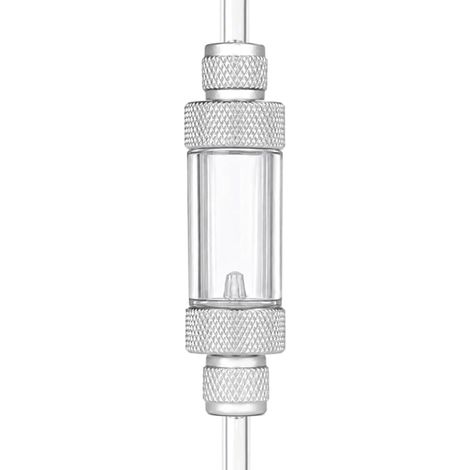 Compteur de Bulles CO2 avec clapet Anti-Retour intégré, pour Aquarium planté, détendeur CO2 (raccord par Tuyau) (1/4)