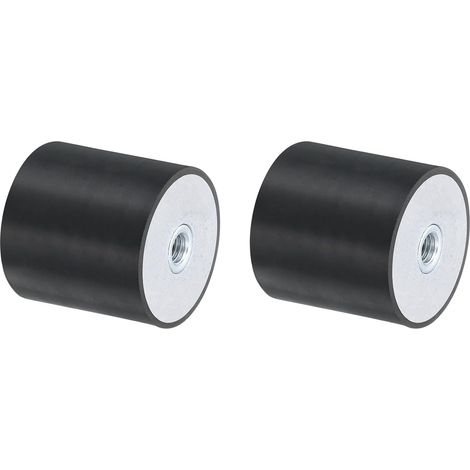 2Pcs 40 x 40mm M8 Supports en Caoutchouc à Filetage Femelle, Isolateur de Vibrations, Remplace les Coussins Anti-Vibrations, Bloc de Base Plat (1/5)