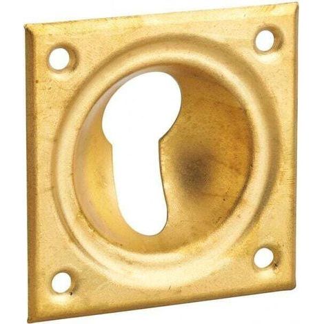 Stück Zylinderloch-Schüsseleinlass, 60 x 60 mm, Messing (1/2)
