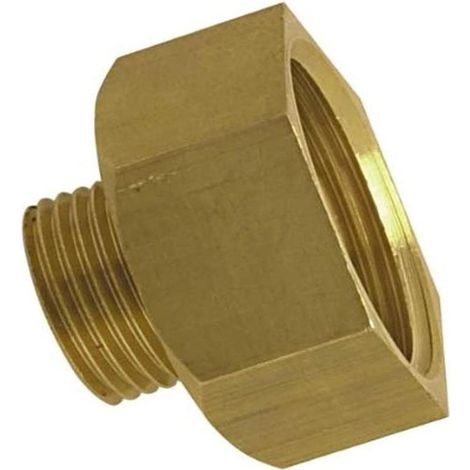 Raccords en laiton de diamètre réduit, femelle 20 mm et mâle 16,5 mm, adaptés aux réseaux d'eau et de chauffage domestiques, compatibles avec tous les raccords filetés.