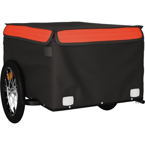 Remorque chariot transport de vélo 45 kg fer noir (1/5)