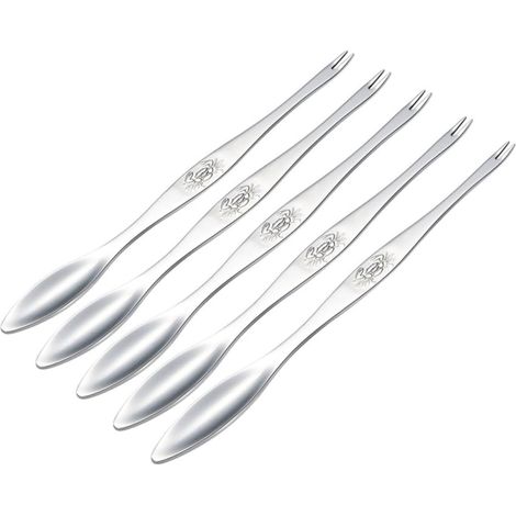 Lot 5 fourchettes crabe inox multifonctions, ustensiles pratique pour crustacés, crabes et homards (1/5)