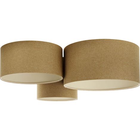 plafonnier boho élégant tissu crème lumière douce ajustable - Beige crème doux (1/5)