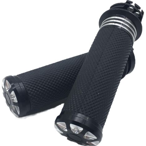 Universal 25mm diameter handlebar grips and grip rubber for Harley XL883/XL1200 (1/5)