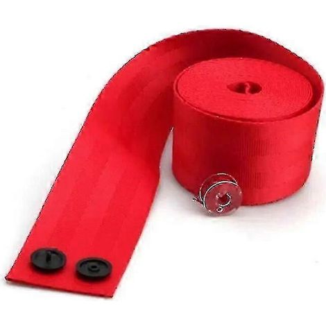 Ceinture de sécurité universelle pour voiture de 3,6 m de long et 4,8 cm de large, en nylon imitation coloré, sangles de harnais de sécurité modifiées pour voiture A6 (1/5)