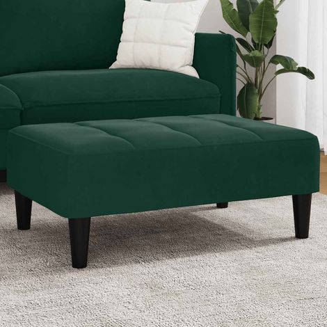 vidaXL Repose-pied vert foncé 77x55x31 cm velours (1/5)