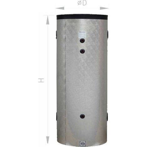 Ibaiondo – Réservoir tampon solaire AR-A 30 litres – Isolation en mousse rigide – Installation verticale – Finition aluminium gaufré