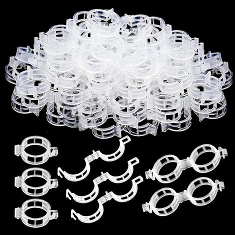 Pflanzenclips aus Kunststoff – 200 Stück – Wiederverwendbare Tomatenstütze – Ranken- und Gemüsestütze – Gartenarbeit (1/5)