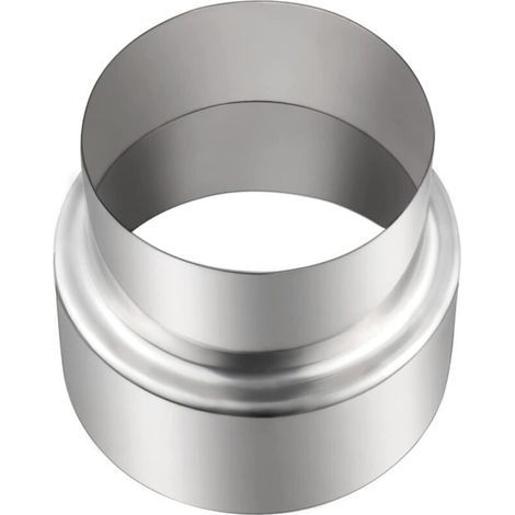 Ofenrohr-Reduzierstück, Anschlussverbinder, Edelstahl, Kaminrohr ø 100 mm auf ø 90 mm (1/5)