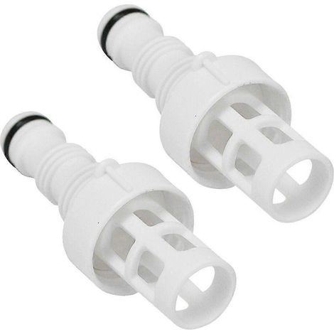 Set aus 2 10201 Adaptern für Intex, die den Anschluss an ein Entwässerungssystem für Gartenschläuche, Spas, Whirlpools oder Schwimmbecken ermöglichen.