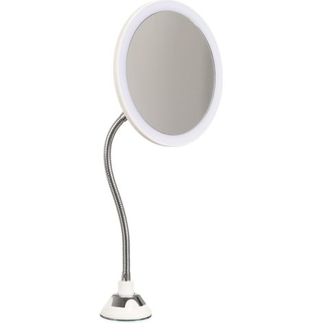 Miroir de maquillage lumineux grossissant x5 - éclairage LED intégré (1/4)