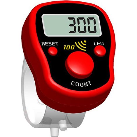 Compteur Numérique à Doigt - Anneau Éclairé LED - Affichage LCD - Mode Veille Automatique - Pour Comptage Manuel - 1 Pièce (1/5)