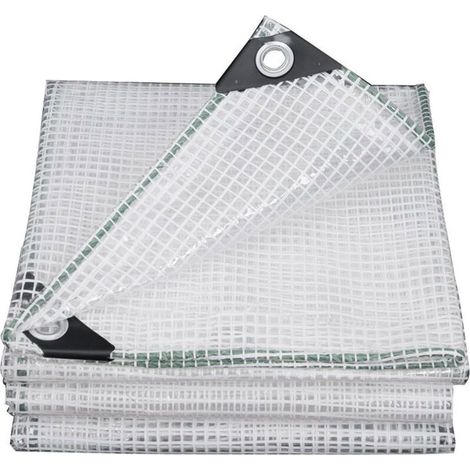 Bâche transparente 1×3 m, 170 g/m² – Avec œillets, pour pergola, bois