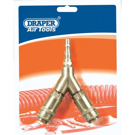 Draper PCL Twin Standard Coupling with Two Male Couplings and One Tailpiece Supplied (25855) (1/5)