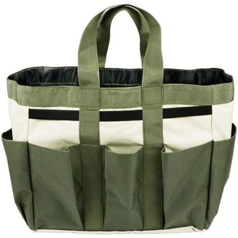 Sac fourre-tout de jardin/sac à outils, vert, 24 x 13 x 39 cm, 1 sac de rangement, support pour sac à outils de jardin, sac fourre-tout d'extérieur (1/5)