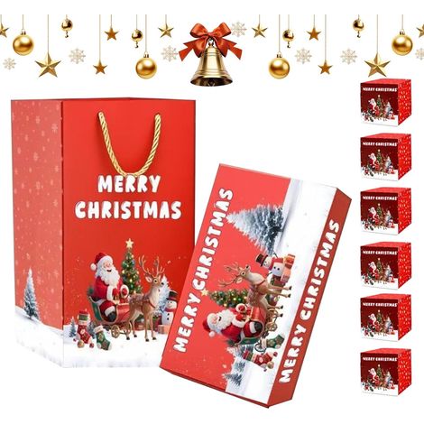 Noël Boîte à Surprise Boîte à Argent Caché pour Billets Sautants,Coffret Réutilisable pour Enveloppes Rouges Cadeaux Mariage Remise de Diplôme (1/5)